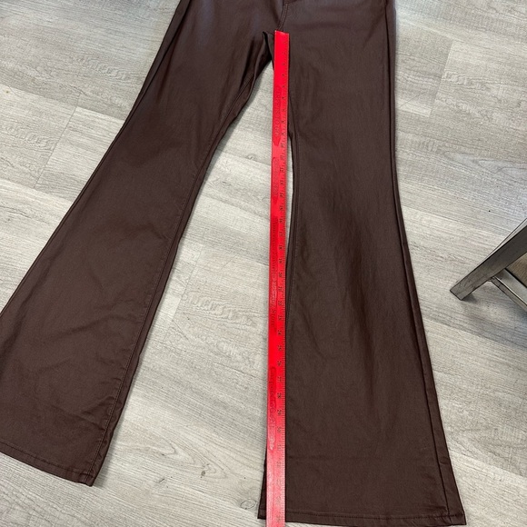 SHEIN Tall Women’s Coated Flare Pants - Size Large - Picture 5 of 7